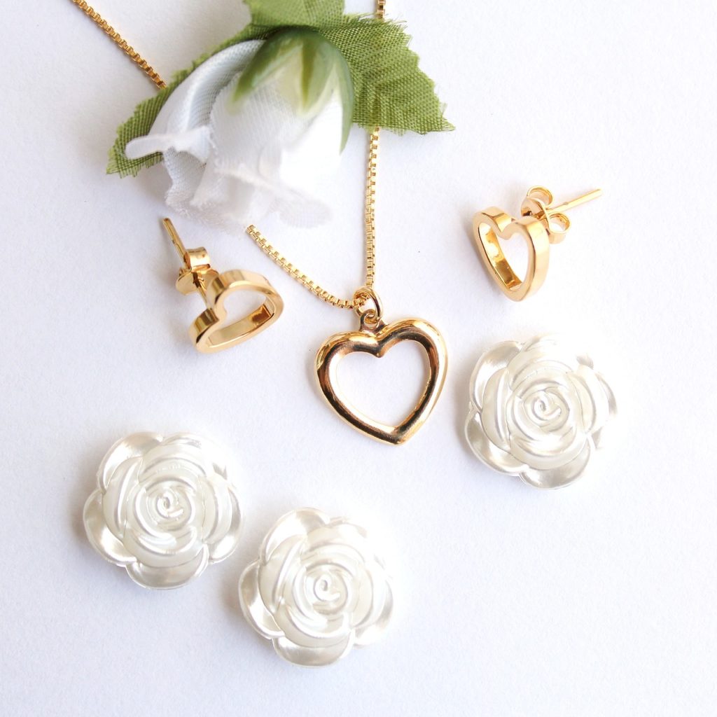 accessories, necklace, earrings